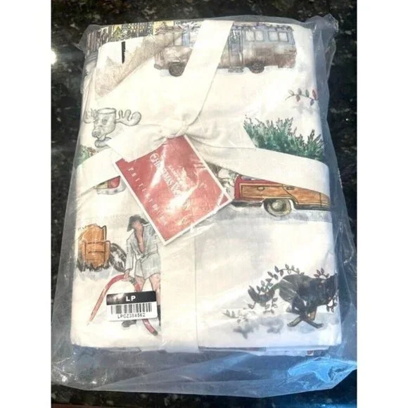 Pottery Barn National Lampoon's Christmas Vacation Sheet Set Full NWT - Picture 4 of 7
